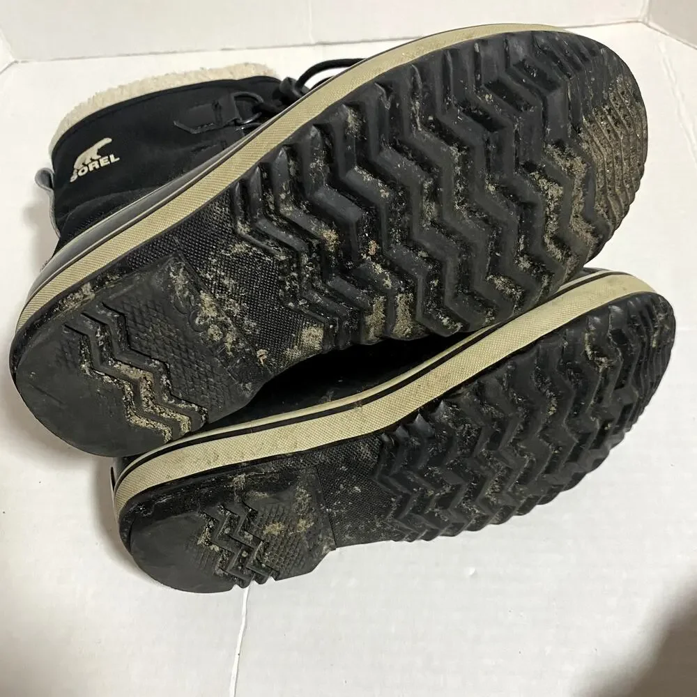 Sorel Yoot Pac Kids Winter Boots Black White Duck Boot Snow Boot Sz 3 Big Kid